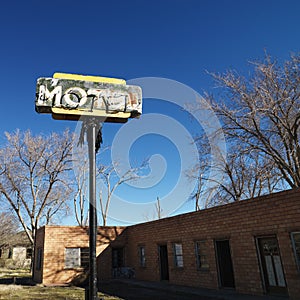 Rundown motel.