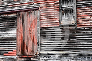 Rundown Old Barnwood Siding on Old Feed Mill