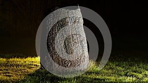 Rune stone in the town of Alling called the kings stone.