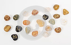 Rune Stones on Light Colored Background