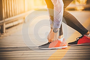 Runer with smartwatch