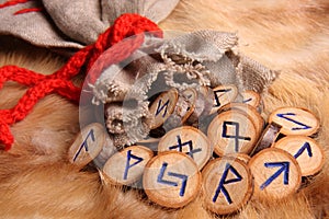 Runes close-up