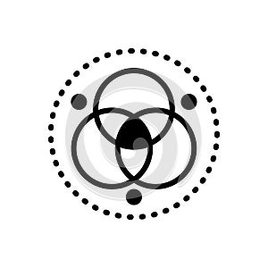 Black solid icon for Runes, symbole and circle photo