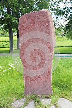 Runic inscriptions on a runestone