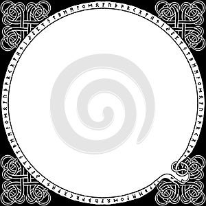 Runic round frame