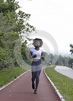 Runing on the Novi Sad street.Serbia.Sport life.