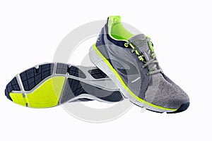 Runing sport shoes isolated on white background