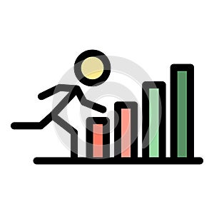 Runner app intensity icon vector flat