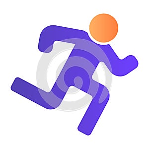 Runner flat icon. Run color icons in trendy flat style. Athlete gradient style design, designed for web and app. Eps 10.