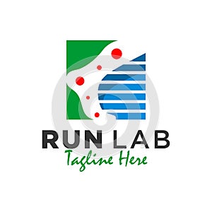 Runner foot health laboratory logo design