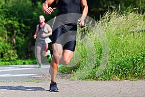 Runner at a foot race