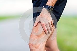 Runner leg pain during sport training