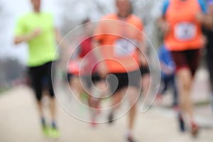 runner run at race Intentionally blurred