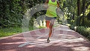 runner running on morning park road workout jogging