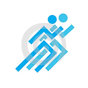 Runner or running race competition logo design