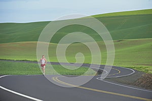 Runner on Rural Road