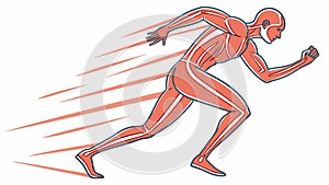 Runner Silhouette Speed Lines Dynamic vector design Generative AI