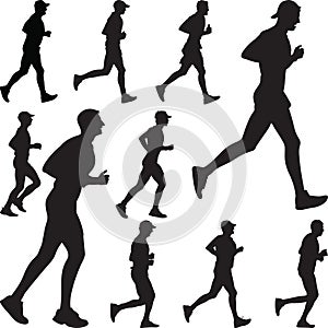 Runner silhouette vector