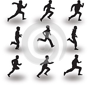 Runner silhouette vector