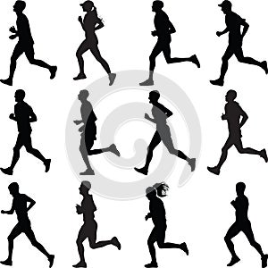 Runner silhouette vector