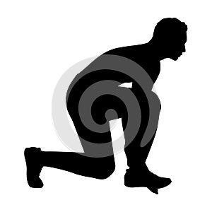 Runner silhouette vector isolated