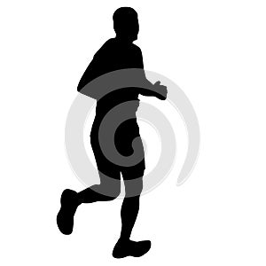 Runner silhouette on a white