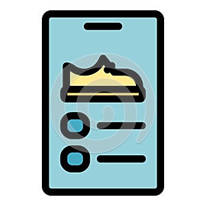 Runner smartphone shoes icon vector flat