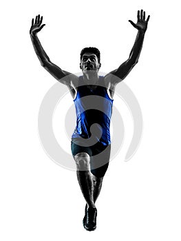 runner sprinter running sprinting athletics man silhouette isola