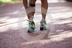 runner suffering with pain on sports running injury