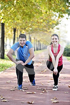 Runners couple sport