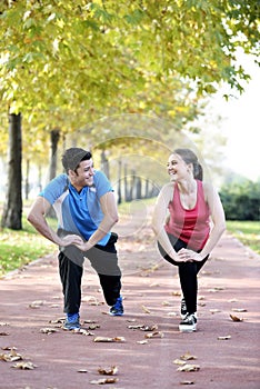 Runners couple sport