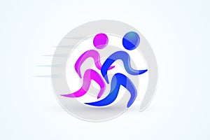 Runners fitness logo  icon