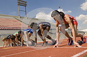 Runners Getting Ready To Start The Race