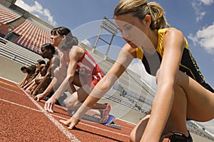Runners Getting Ready To Start The Race