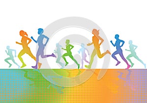 Runners illustration photo