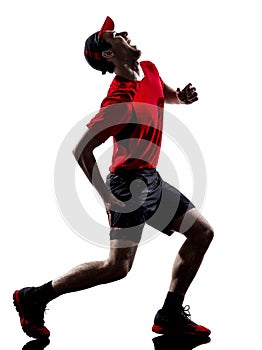 Runners joggers running injury pain cramps silhoue photo