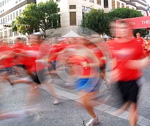 Runners in a long distance race