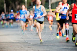 Runners in marathon abstract legs