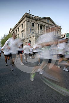 Runners on a race