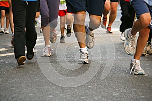 Runners at the race