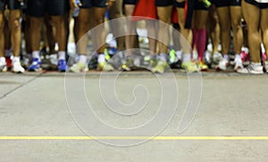 Runners ready to run at starting point