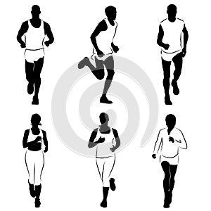 Runners silhouettes