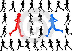 Runners silhouettes collection