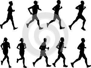 Runners silhouettes collection