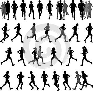 Runners silhouettes collection