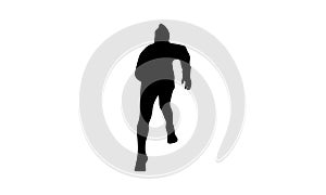 Runners on sprint men on white background. vector illustration