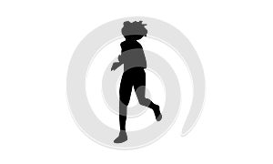 Runners on sprint men on white background. vector illustration