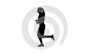 Runners on sprint men on white background. vector illustration