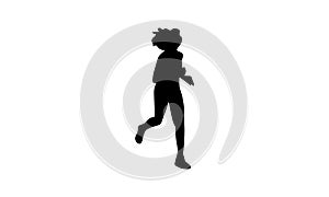 Runners on sprint men on white background. vector illustration