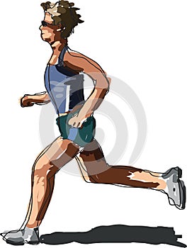 Running athlete